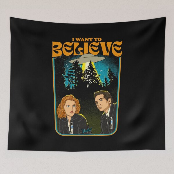 Item preview, I Want to Believe – X-Files Retro Mystery Art designed and sold by Vudu! ⚡ Studio.
