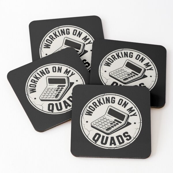 Item preview, Working On My Quads - Math Humor Joke designed and sold by GRABAPSHOP.