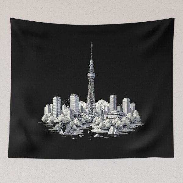 Item preview, Tokyo Skytree Japan 3D Sketch Series , designed and sold by PaintMeWorld.