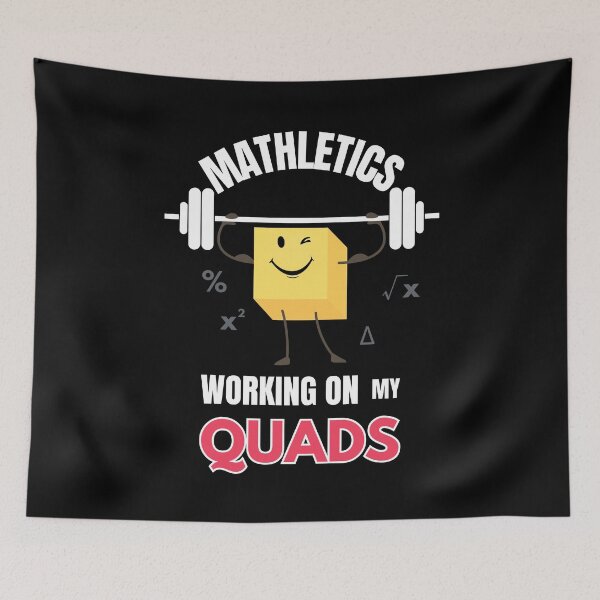 Item preview, Mathletics Working on My Quads Funny Gift for Math Nerds and Fitness Fans designed and sold by MoodInInk.