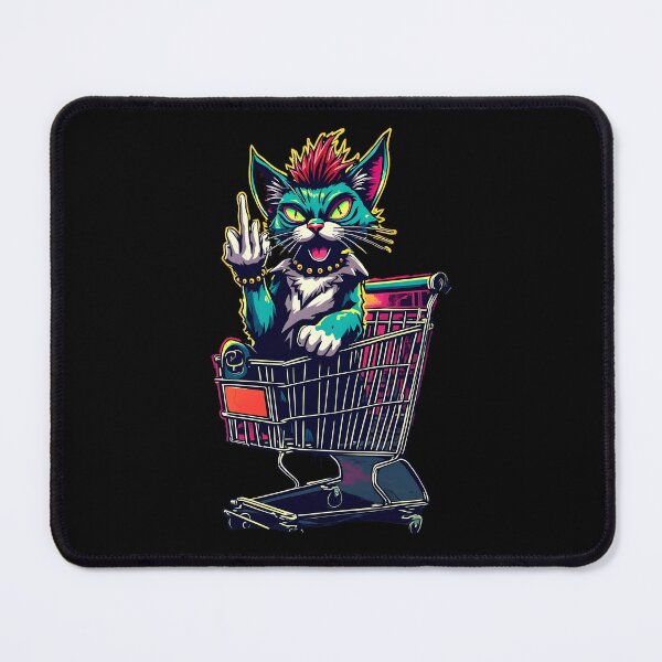 Item preview, Cat Middle Finger Punk Cat Rebel designed and sold by Uglyandcute.