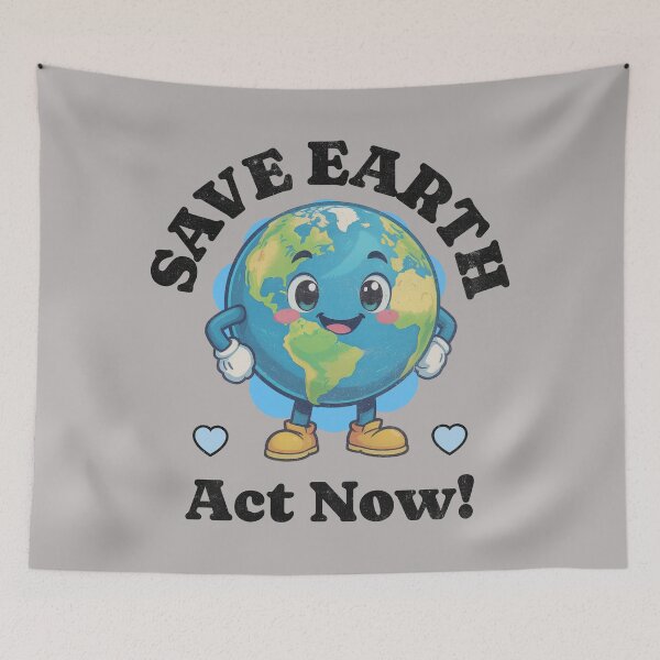 Item preview, Save Earth, Act Now! designed and sold by Vision Crafted.