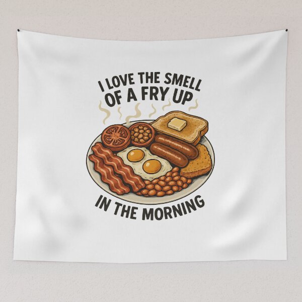 Item preview, “Fry-Up Smell = Happiness – Funny Breakfast Tee designed and sold by KindSoul-Prints.