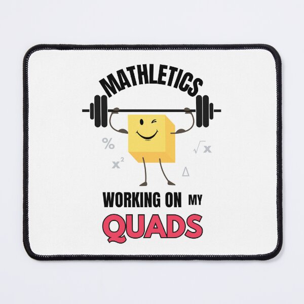 Item preview, Mathletics Working on My Quads Funny Gift for Math Nerds and Fitness Fans designed and sold by MoodInInk.