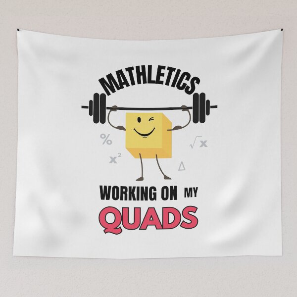Item preview, Mathletics Working on My Quads Funny Gift for Math Nerds and Fitness Fans designed and sold by MoodInInk.
