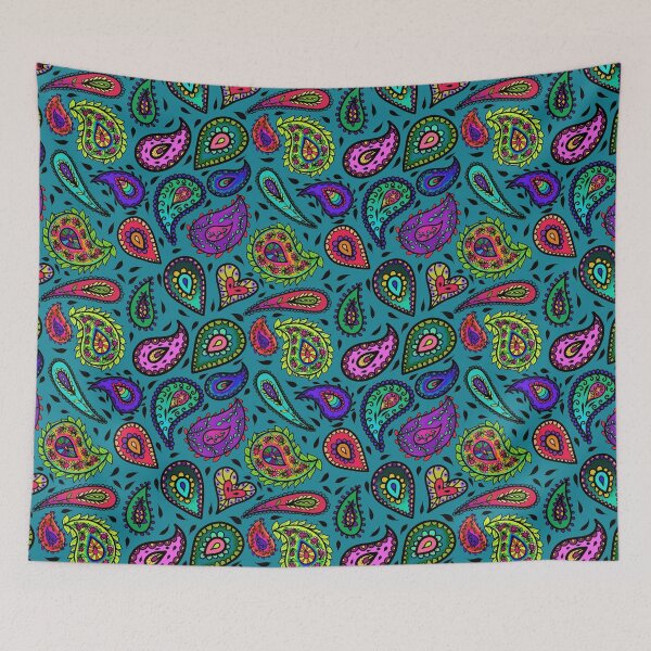 Item preview, Aqua Adventure Paisley and Multicolor Beautiful Repeating Pattern designed and sold by CheriesArt.