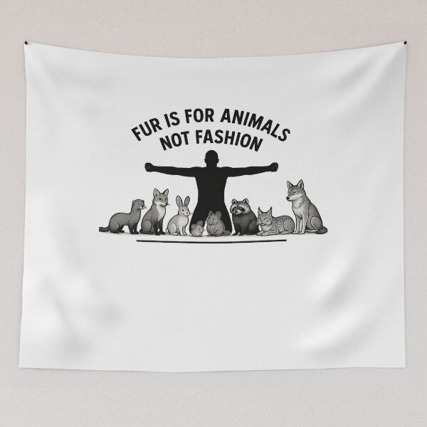 Item preview, Fur Is for Animals – Not Fashion, A strong animal friendly t shirt designed and sold by KindSoul-Prints.