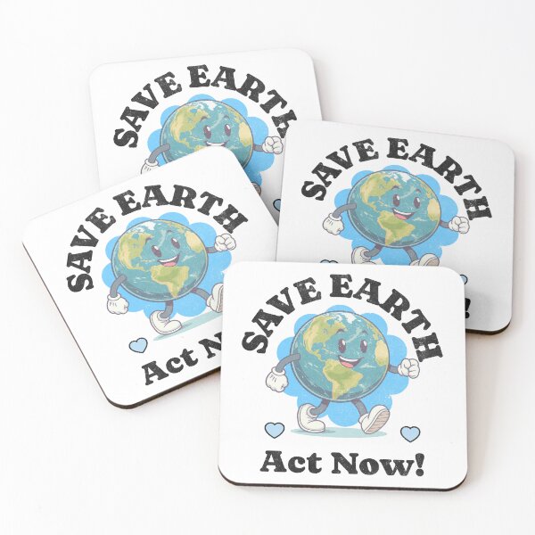 Item preview, Earth Cartoon "Act Now!" Graphic designed and sold by Vision Crafted.