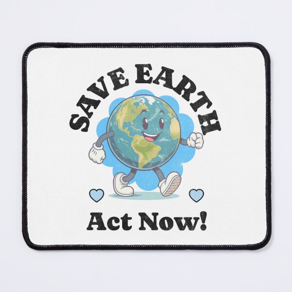 Item preview, Earth Cartoon "Act Now!" Graphic designed and sold by Vision Crafted.