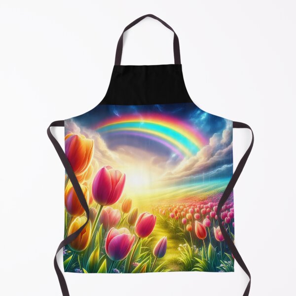Item preview, Cartoon Tulips under a Rainbow designed and sold by EmeraldeaArt.