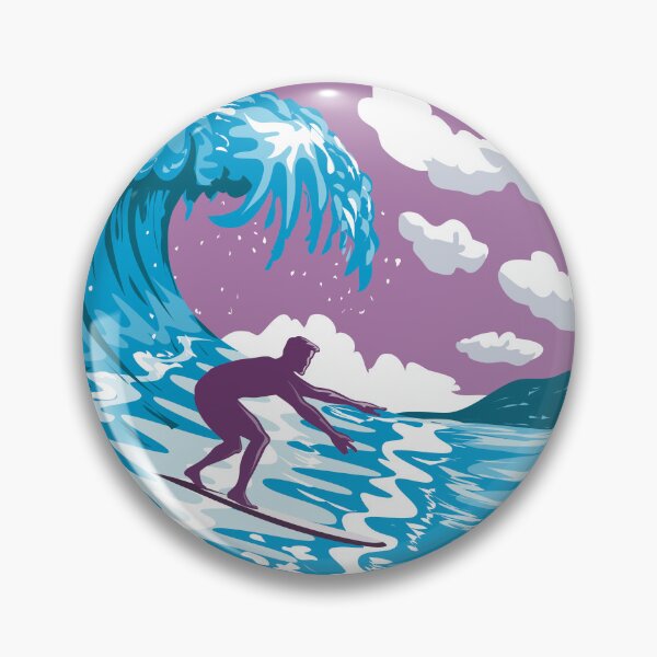 Item preview, Banzai Pipeline Off Ehukai Beach Park Hawaii WPA Poster Art designed and sold by patrimonio.