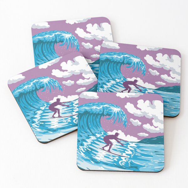 Item preview, Banzai Pipeline Off Ehukai Beach Park Hawaii WPA Poster Art designed and sold by patrimonio.