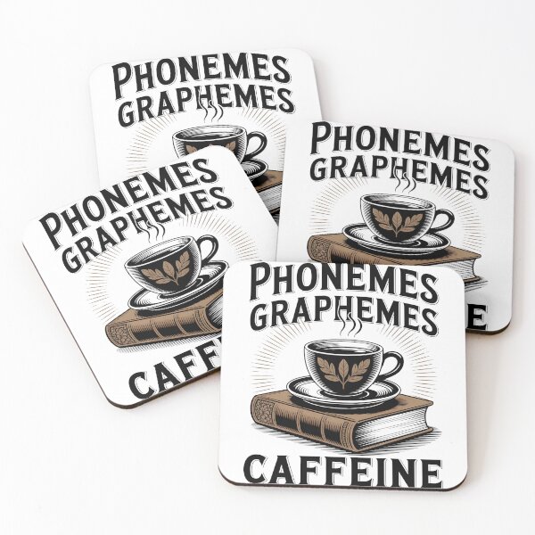 Item preview, Phonemes Graphemes And Caffeine designed and sold by PixelCraftStudio.