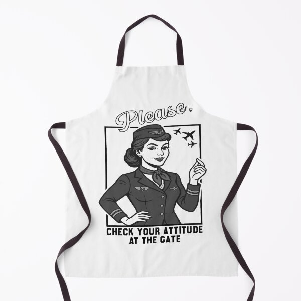 Item preview, Vintage Flight Attendant Shirt, Check Your Attitude at the Gate Tee, Retro Aviation Humor T-Shirt, Funny Airplane Gift designed and sold by CHAKSTYLE.