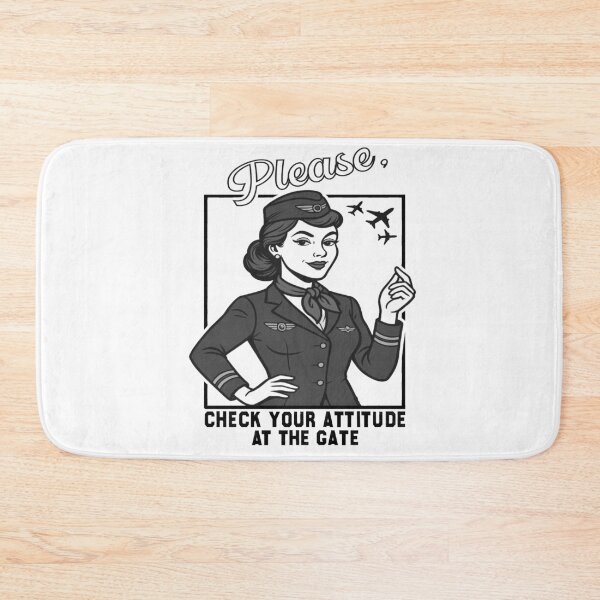 Item preview, Vintage Flight Attendant Shirt, Check Your Attitude at the Gate Tee, Retro Aviation Humor T-Shirt, Funny Airplane Gift designed and sold by CHAKSTYLE.
