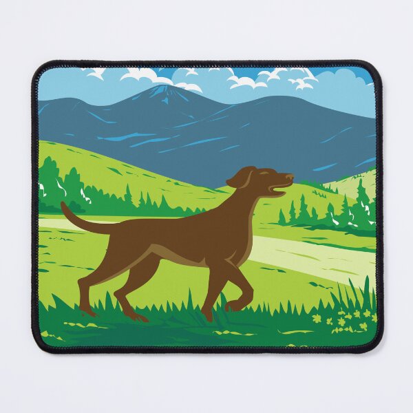 Item preview, English Pointer Dog with Mount Redfield in the Adirondacks New York WPA Poster Art designed and sold by patrimonio.