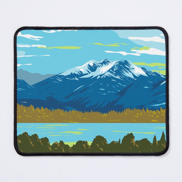 Item preview, Murchison Mountains in Fiordland National Park New Zealand WPA Poster Art designed and sold by patrimonio.