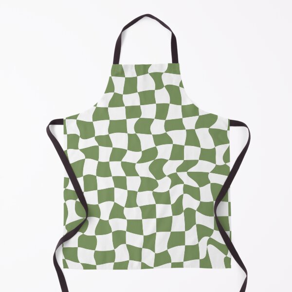 Item preview, Distorted Geometric Green and White Checkerboard Grid designed and sold by OneThreeSix.