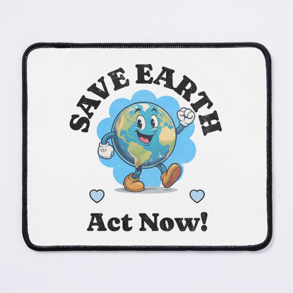 Item preview, Vintage Earth "Save Earth Act Now!" designed and sold by Vision Crafted.
