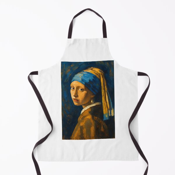 Item preview, Girl with a Pearl – Vermeer Inspired Modern Artwork designed and sold by TheAbayArt.