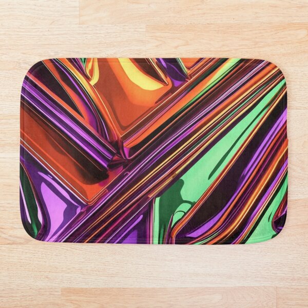 Aperçu de l'œuvre Art linéaire abstrait en chrome coloré créée et vendue par Harmonic_Layers.