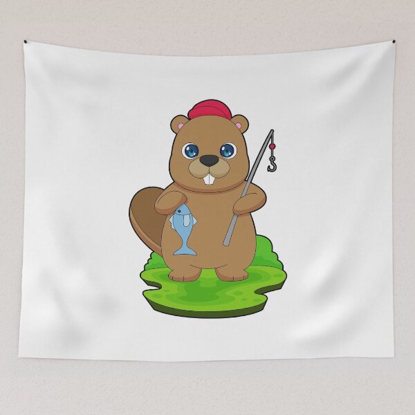 Item preview, Beaver Angler Fish Fishing designed and sold by Snabdesign84.