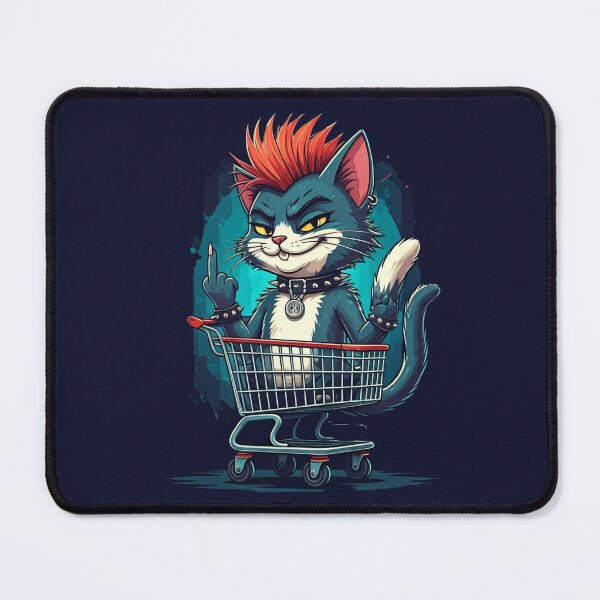 Item preview, Cat Middle Finger Punk Cat Rebel designed and sold by Uglyandcute.