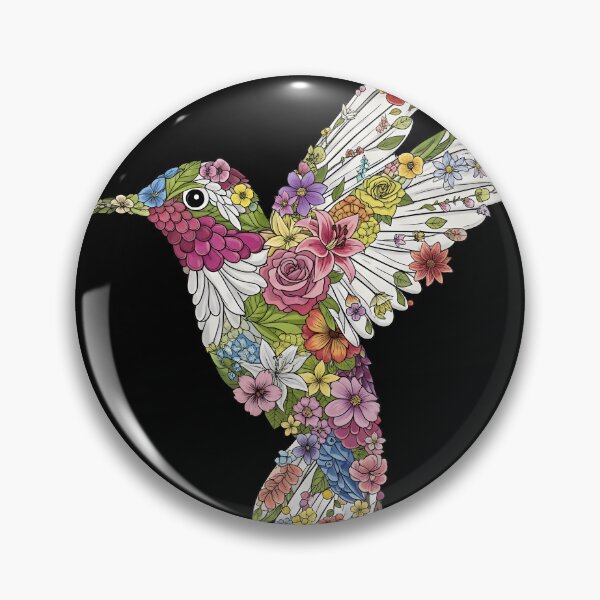 Item preview, Floral Hummingbird – Botanical Illustration in Organic Style designed and sold by AV.