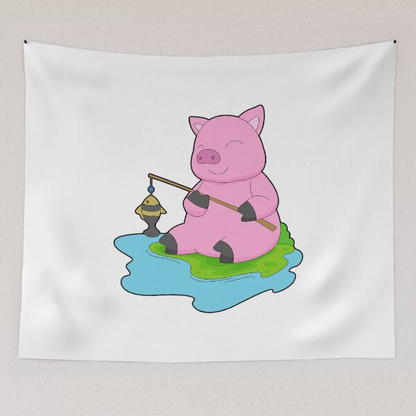 Item preview, Pig Angler Fish Fishing designed and sold by Snabdesign84.