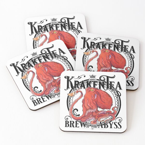 Item preview, Kraken Tea Label Retro Vintage Black and White designed and sold by radaemon.