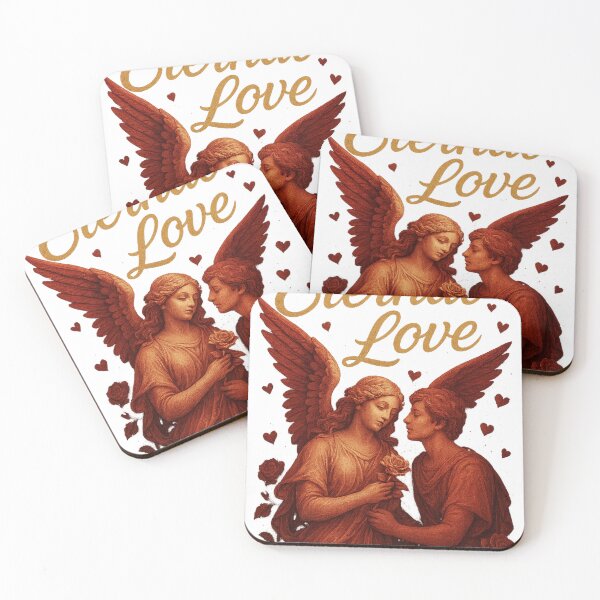 Aperçu de l'œuvre Amour éternel – Art gothique romantique des anges créée et vendue par NuboDesigns.