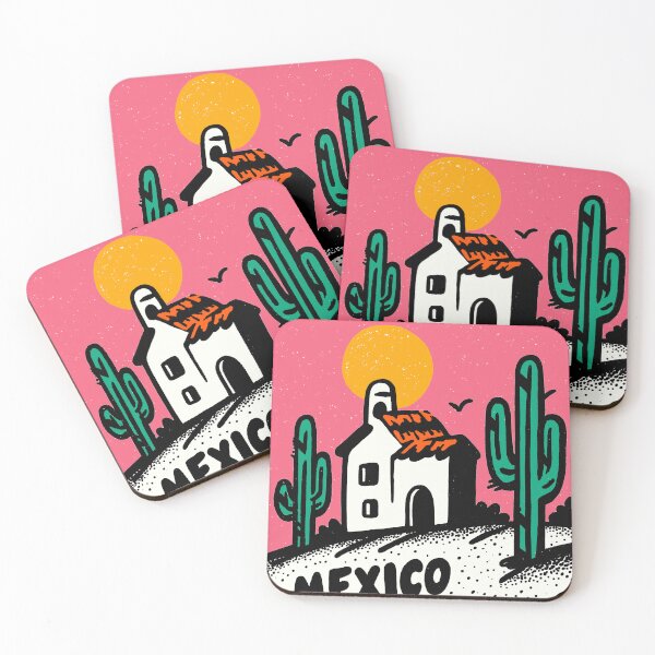 Aperçu de l'œuvre Maison mexicaine colorée et art du cactus créée et vendue par CourtCStore.