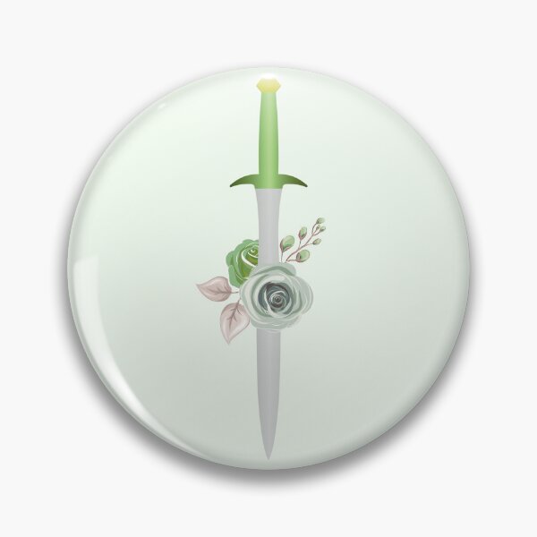 Item preview, Green Silver Sword And Roses designed and sold by xWiseGirl.