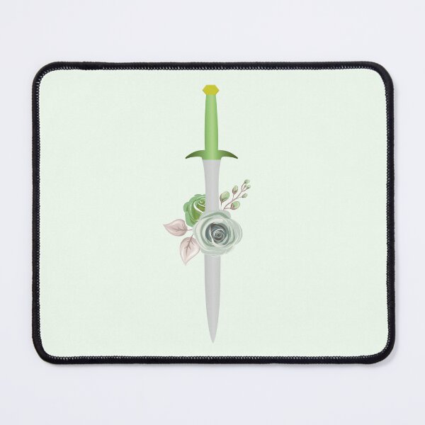 Item preview, Green Silver Sword And Roses designed and sold by xWiseGirl.