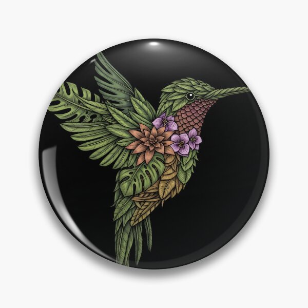 Item preview,  Floral Hummingbird – Botanical Illustration in Organic Style designed and sold by AV.