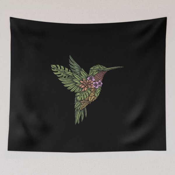 Item preview,  Floral Hummingbird – Botanical Illustration in Organic Style designed and sold by AV.