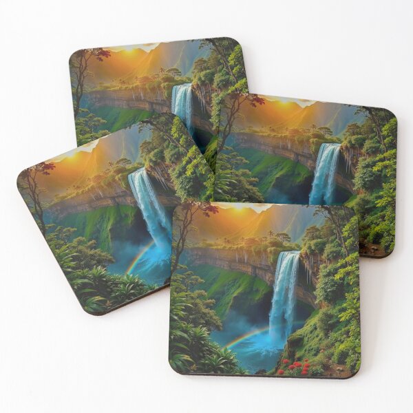 Item preview, Verdant Falls at Sunset designed and sold by H.B. Oldman's Place.