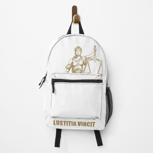 Item preview, Goddess of Justice in Gold – Sword and Scales with Lustitia Vincit Text designed and sold by Vextura.