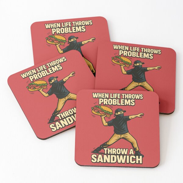 Item preview, When life throws problems, throw a sandwich thrower designed and sold by Green Seeker.