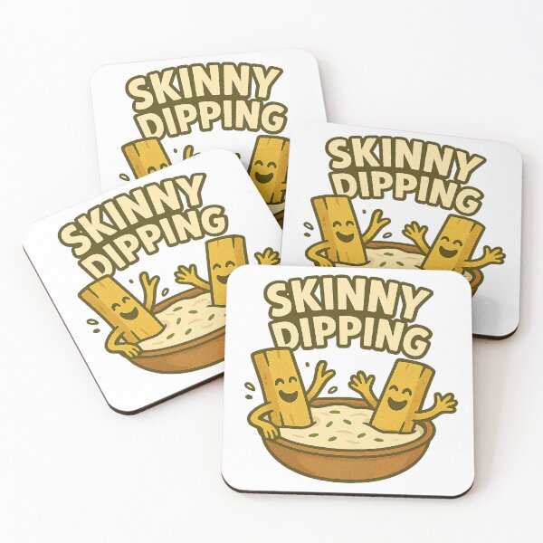 Item preview, Skinny Dipping – Funny French Fry Cartoon designed and sold by Tater Tales.