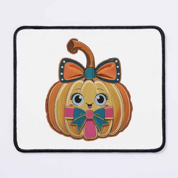 Item preview, Cute Kawaii Pumpkin With Bow Illustration designed and sold by ArtDesignTp.