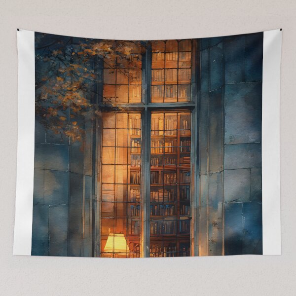 Item preview, The Enchanted Library Window designed and sold by oanaunciuleanu.