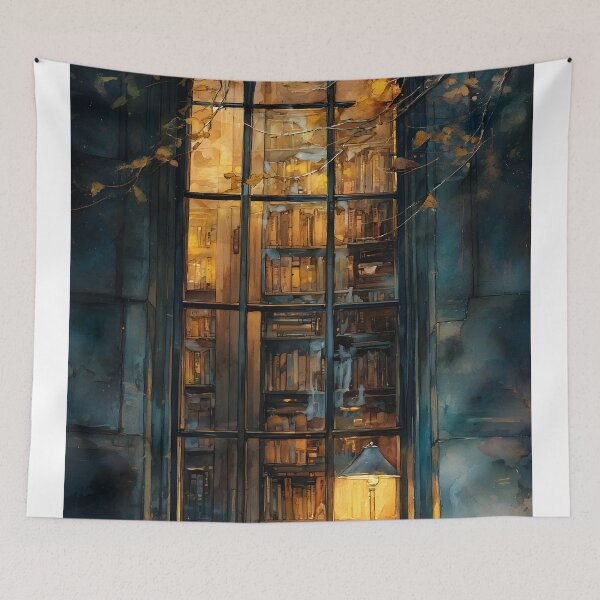 Item preview, The Enchanted Library Window designed and sold by oanaunciuleanu.