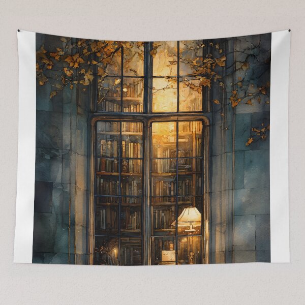 Item preview, The Enchanted Library Window designed and sold by oanaunciuleanu.
