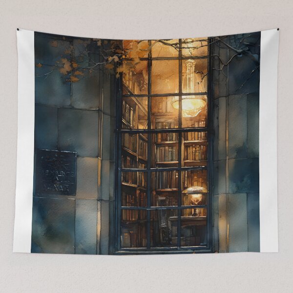 Item preview, The Enchanted Library Window designed and sold by oanaunciuleanu.