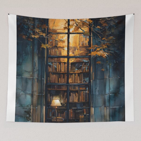 Item preview, The Enchanted Library Window designed and sold by oanaunciuleanu.