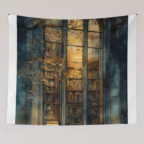 Item preview, The Enchanted Library Window designed and sold by oanaunciuleanu.