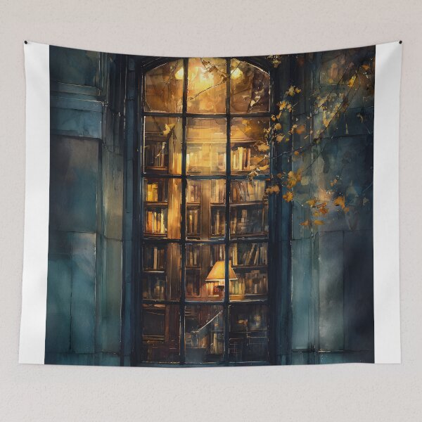 Item preview, The Enchanted Library Window designed and sold by oanaunciuleanu.