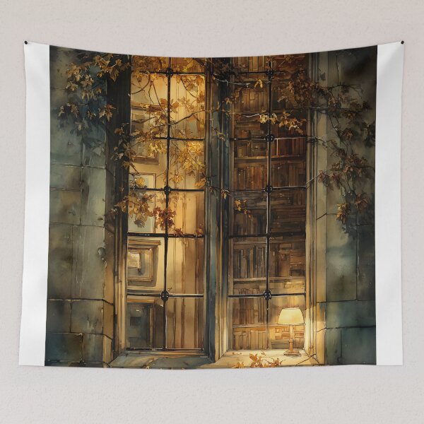Item preview, The Enchanted Library Window designed and sold by oanaunciuleanu.