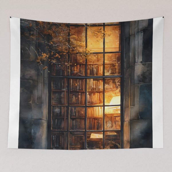 Item preview, The Enchanted Library Window designed and sold by oanaunciuleanu.
